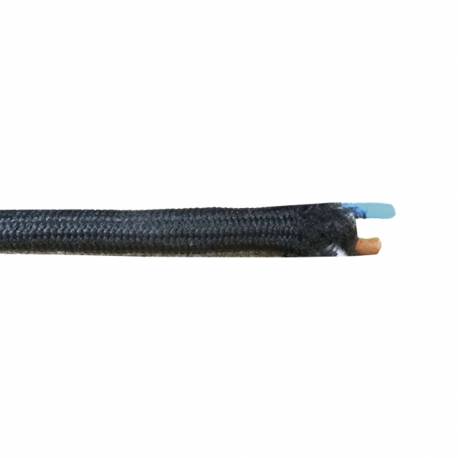 Cable textil 2x0,75mm pvc negro solo para iluminacion   /mts