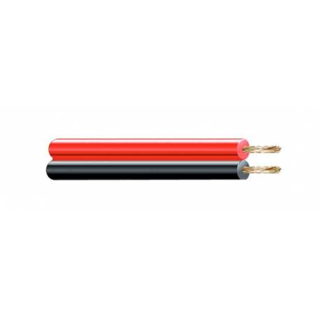 Paralelo rojo y negro 2x0,75mm "audio"     euro/mts (bobina pequeña ø180x60mm)