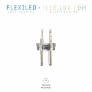 Conector tubo flexilux/flexiled 13mm 2 vias "recto-punta"   edm