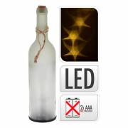 *ult.unidades*  botella de cristal decorativa con led 29cm pilas 3xaaa no incluidas