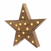 Estrella de madera con luz 20 leds