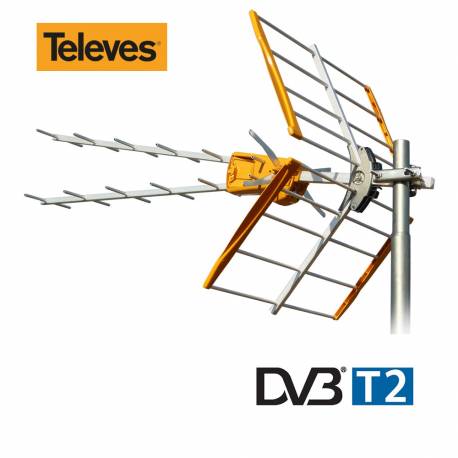 Antena tdt 2 generacion v zenit uhf (c21-48) g 13dbi televes