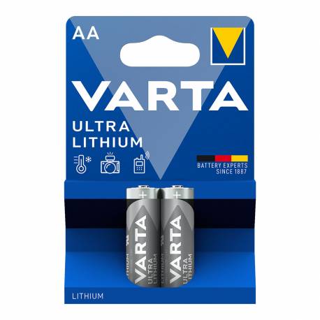 Pila varta ultra lithium aa - lr06 (blister 2 unid)  ø14,5x50,5mm